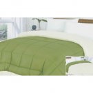 Down Alternative Reversible Ivory/Green Comforter