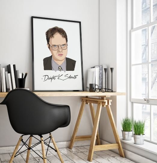 Dwight Schrute print art, The Office art print, The Office poster, The Office print, TV show poster