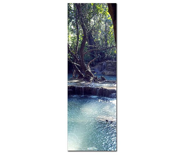Spring Printed Yoga Mat Thick 5 mm 24 x 72 Pilates Decor Rug Gift Blue and Exercise Meditation