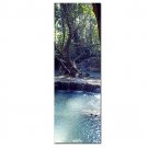 Spring Printed Yoga Mat Thick 5 mm 24 x 72 Pilates Decor Rug Gift Blue and Exercise Meditation