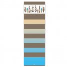 Diligence practitioner Printed Yoga Mat Thick 5 mm 24 x 72 Pilates Decor Brown Exercise Meditation