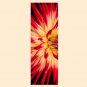 Fire Flower Printed Yoga Mat Thick 5 mm 24 x 72 Pilates Red Decor Rug Fitness Exercise Meditation