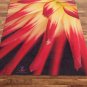 Fire Flower Printed Yoga Mat Thick 5 mm 24 x 72 Pilates Red Decor Rug Fitness Exercise Meditation