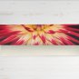 Fire Flower Printed Yoga Mat Thick 5 mm 24 x 72 Pilates Red Decor Rug Fitness Exercise Meditation