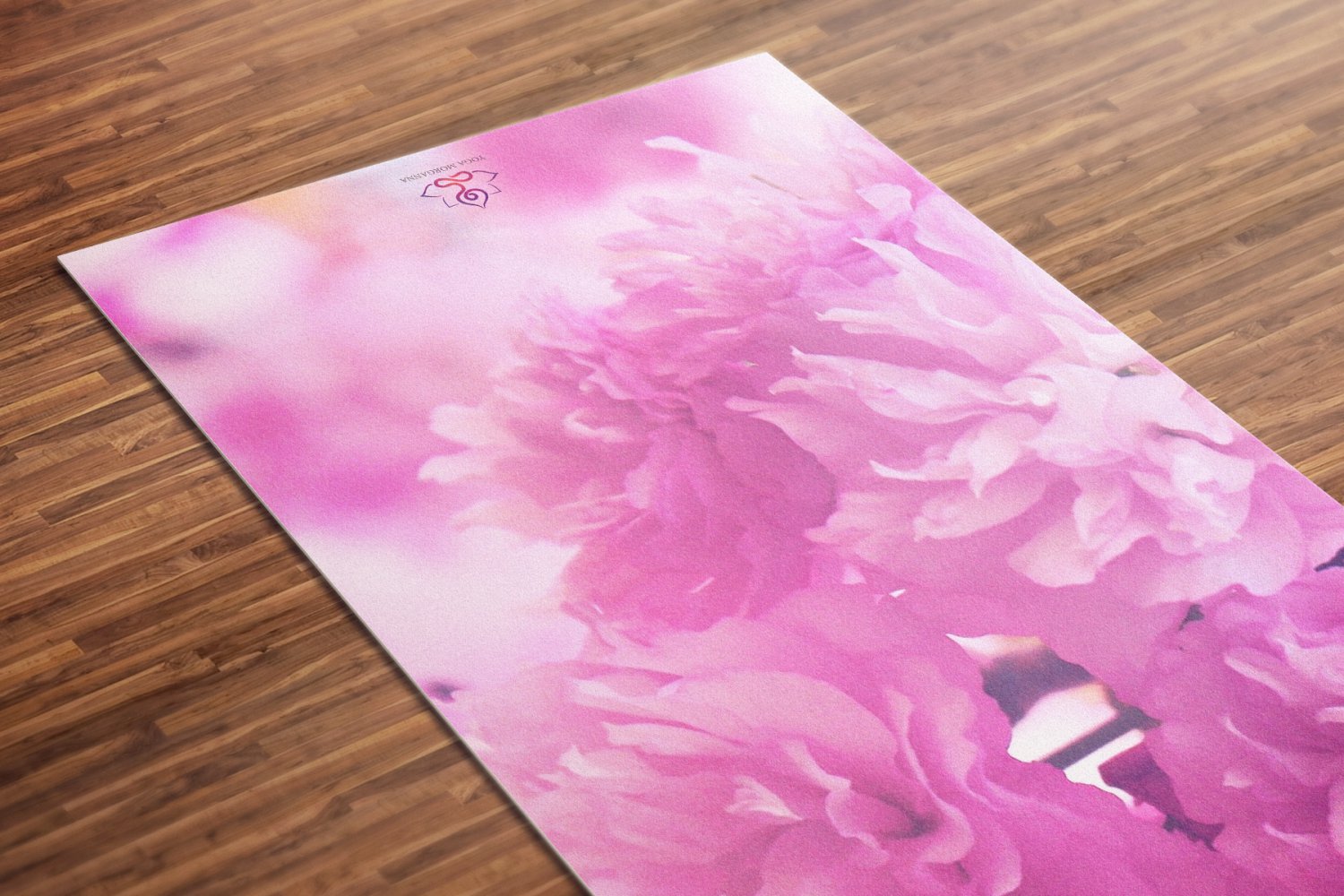 Pinkish Printed Yoga Mat Thick 5 mm 24 x 72 Pilates Pink Decor Rug Gift Fitness Exercise Meditation