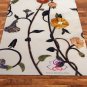 Flower Printed Yoga Mat Thick 5 mm 24 x 72 Pilates White Decor Rug Gift Fitness Exercise Meditation