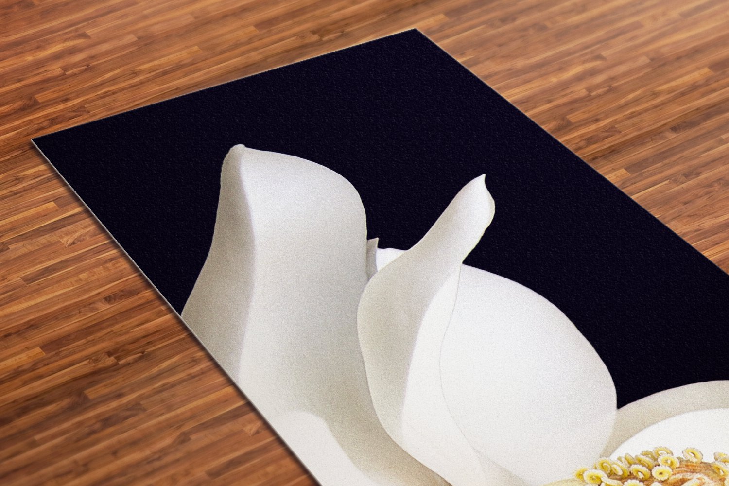 Lotus Printed Yoga Mat Thick 5 mm 24 x 72 Pilates White Decor Rug Gift ...