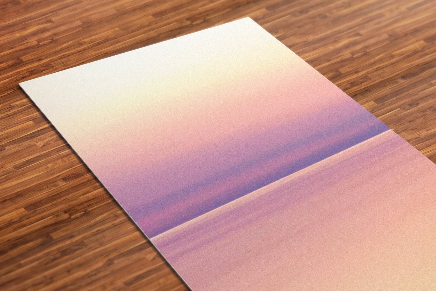 Sunset Printed Yoga Mat Thick 5 mm 24 x 72 Pilates Purple Decor Rug Gift Fitness Exercise Meditation