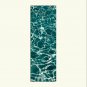 Water Printed Yoga Mat Thick 5 mm 24 x 72 Pilates Blue Decor Rug Gift Fitness Exercise Meditation