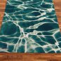 Water Printed Yoga Mat Thick 5 mm 24 x 72 Pilates Blue Decor Rug Gift Fitness Exercise Meditation