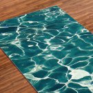 Water life Printed Yoga Mat Thick 5 mm 24 x 72 Pilates Blue Decor Rug Fitness Exercise Meditation