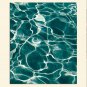 Water life Printed Yoga Mat Thick 5 mm 24 x 72 Pilates Blue Decor Rug Fitness Exercise Meditation