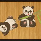 Kids bamboo natural mat healthy stand and play area panda for room great gift ideas housewarming