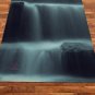 Waterfall Printed Yoga Mat Thick 5 mm 24 x 72 Pilates Blue Decor Rug Fitness Exercise Meditation