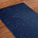 Stars Printed Yoga Mat Thick 5 mm 24 x 72 Pilates Blue Decor Rug Gift Fitness Exercise Meditation