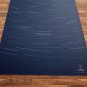 Stars Printed Yoga Mat Thick 5 mm 24 x 72 Pilates Blue Decor Rug Gift Fitness Exercise Meditation
