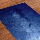 Star Printed Yoga Mat Thick 5 mm 24 x 72 Pilates Blue Decor Rug Gift Fitness and Exercise Meditation
