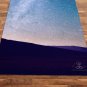 Star Printed Yoga Mat Thick 5 mm 24 x 72 Pilates Blue Decor Rug Gift Fitness and Exercise Meditation