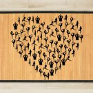 23.6X39.4 Love yoga bamboo natural rug housewarming  brown mat room and great gift