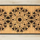 23.6X39.4 Mandala bamboo natural rug housewarming  brown mat room and meditation great gift idea