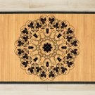 23.6X39.4 Mandala Yin bamboo natural rug housewarming  brown mat bedroom great gift idea meditation