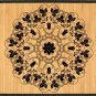 23.6X39.4 Mandala Yin bamboo natural rug housewarming  brown mat bedroom great gift idea meditation
