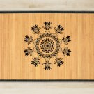47.2X70.9 flowers bamboo natural rug housewarming  brown mat bedroom great gift idea meditation rose