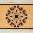 27.6X47.2 Mandala Yin bamboo natural rug housewarming  brown mat bedroom great gift idea meditation