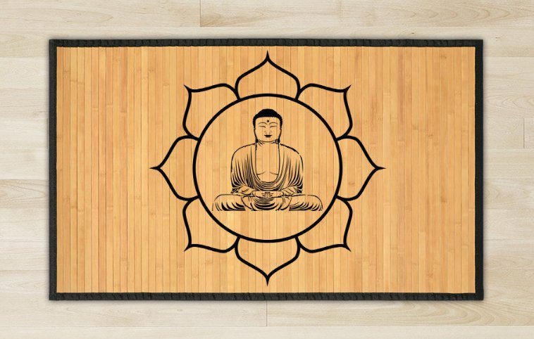 23.6X63 Buddha bamboo natural rug healthy standing brown mat for ...