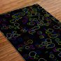 Glowing Printed Yoga Mat Thick 5 mm 24 x 72 Pilates Rug Meditation Black Bridesmaids Gift Bedside