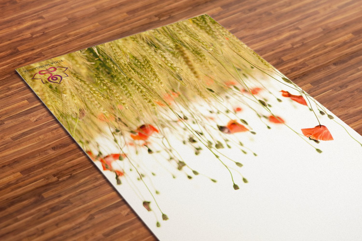 Spring Printed Yoga Mat Thick 5 mm 24 x 72 White Pilate Fitness Exercise Meditation Gift  Bedside