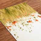 Spring Printed Yoga Mat Thick 5 mm 24 x 72 White Pilate Fitness Exercise Meditation Gift  Bedside