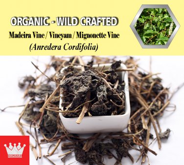 3 Oz / 84g Madeira Vine Vineyam Mignonette Vine Anredera Cordifolia Organic Wild Crafted