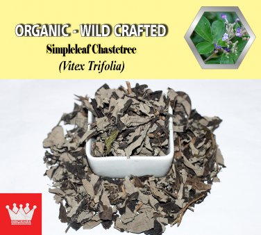 1 Lb / 454g Simpleleaf Chastetree Dried Leaves Vitex Trifolia Organic WildCrafted 100% Fresh