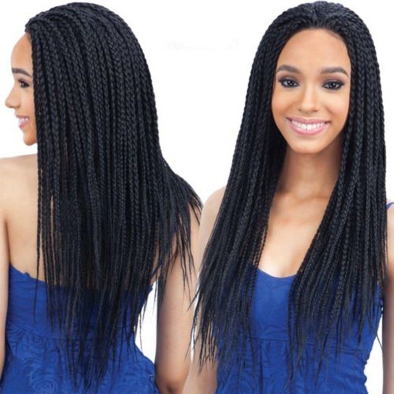 None Lace Front Wigs Afro American Braided Wigs For Black