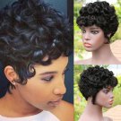 Short Human Hair Wigs for Black Women Curly Human Hair Wigs With Bangs Remy Brazilian Hair