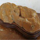 suiseki-viewing stone-stone crafts-Yellow Wax stone