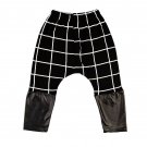 Kids Check Black White Pants
