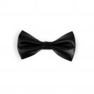 Boys Black Leatherette Bow Tie