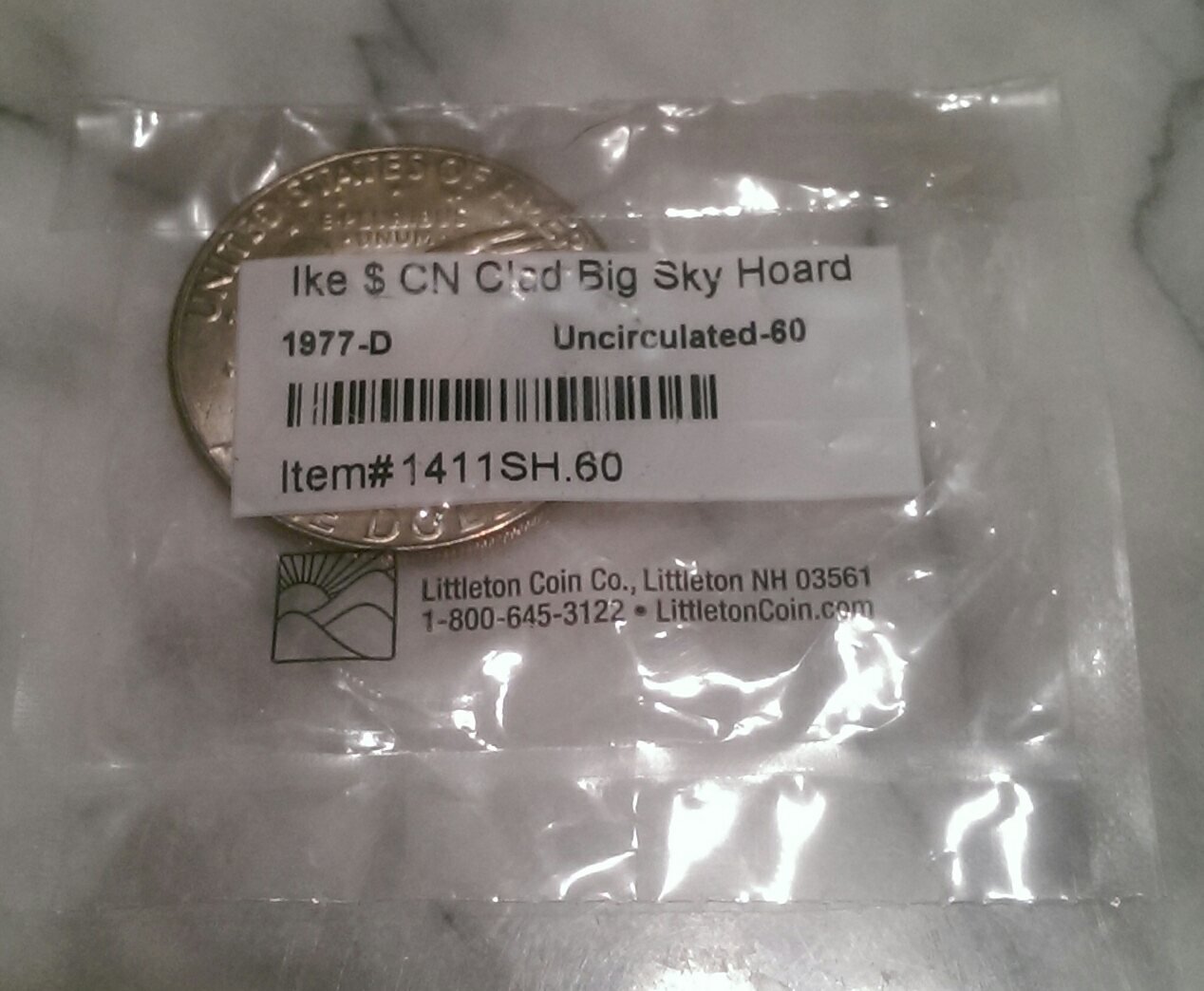 1977 Silver Dollar Ike $ CN Clad Big Sky Hoard