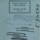 WWII Office Strategic Services 1944 SIMPLE SABOTAGE FIELD MANUAL 36 Pages