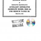 Ordnance Manual TM 9-1752 Ordnance Maintenance Auxiliary Generator