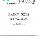 Signal Manual TM 11-235 Radio Sets SCR-536 A B C D E and F (1945)
