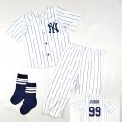 New York Yankees Aaron Judge Pinstripe Button Down Jersey Outfit