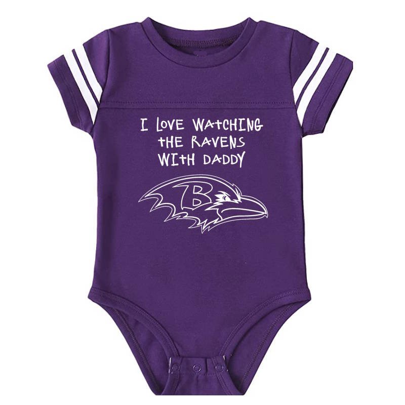 I Love Watching The Ravens Onesie Baby Outfit