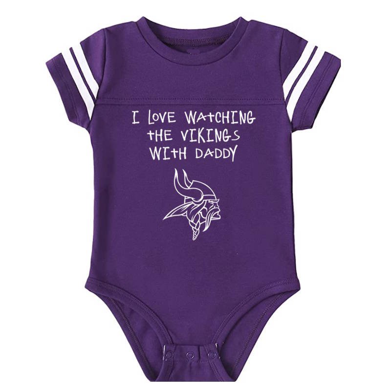 I Love Watching The Vikings Onesie Baby Outfit