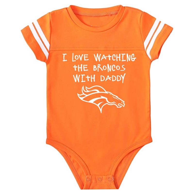 I Love Watching The Broncos Onesie Baby Outfit