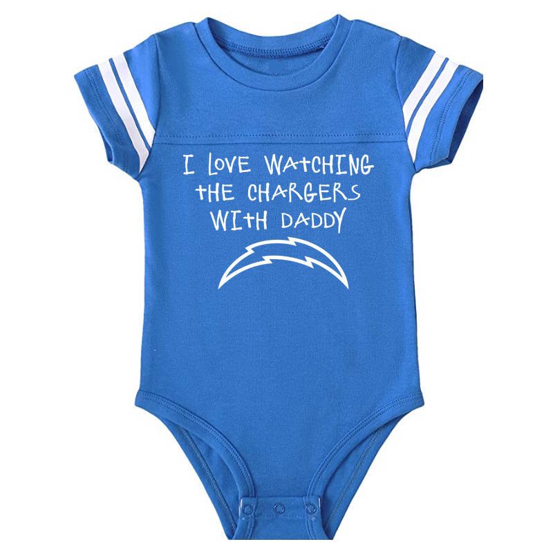I Love Watching The Chargers Onesie Baby Outfit
