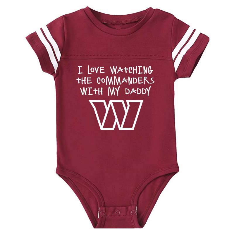 I Love Watching The Commanders Onesie Baby Outfit