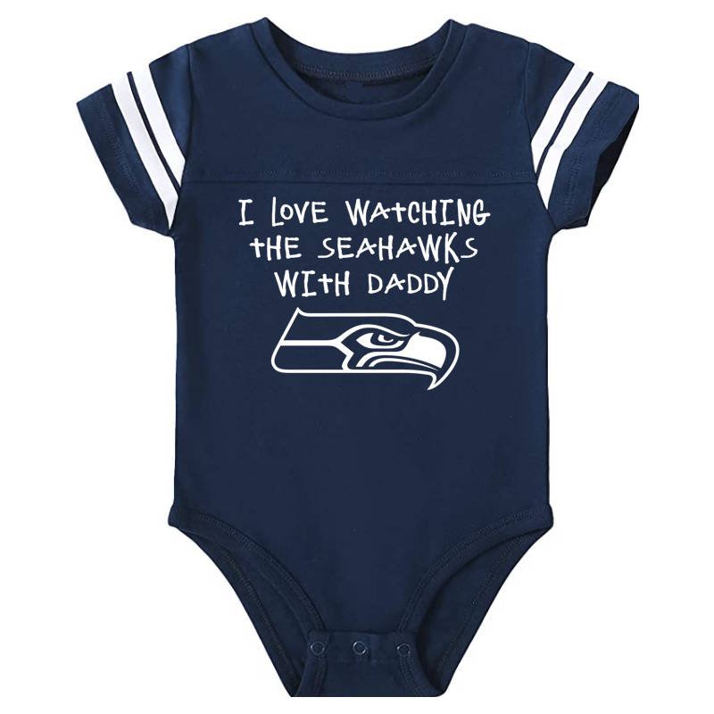I Love Watching The Seahawks Onesie Baby Outfit